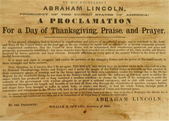 Thanksgiving Proclamation