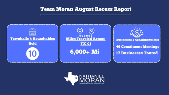 August Recess Report